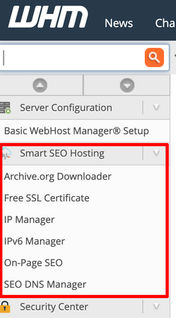 Smart SEO Hosting plugins list